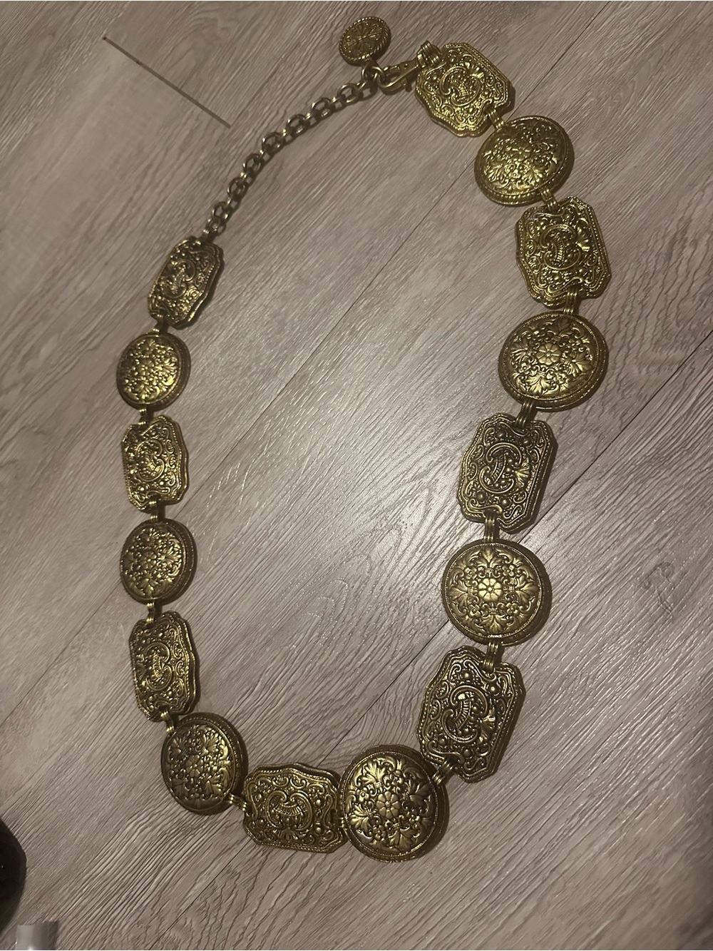 Gold-Tone Floral Medallion Statement Necklace - Women Jewelry